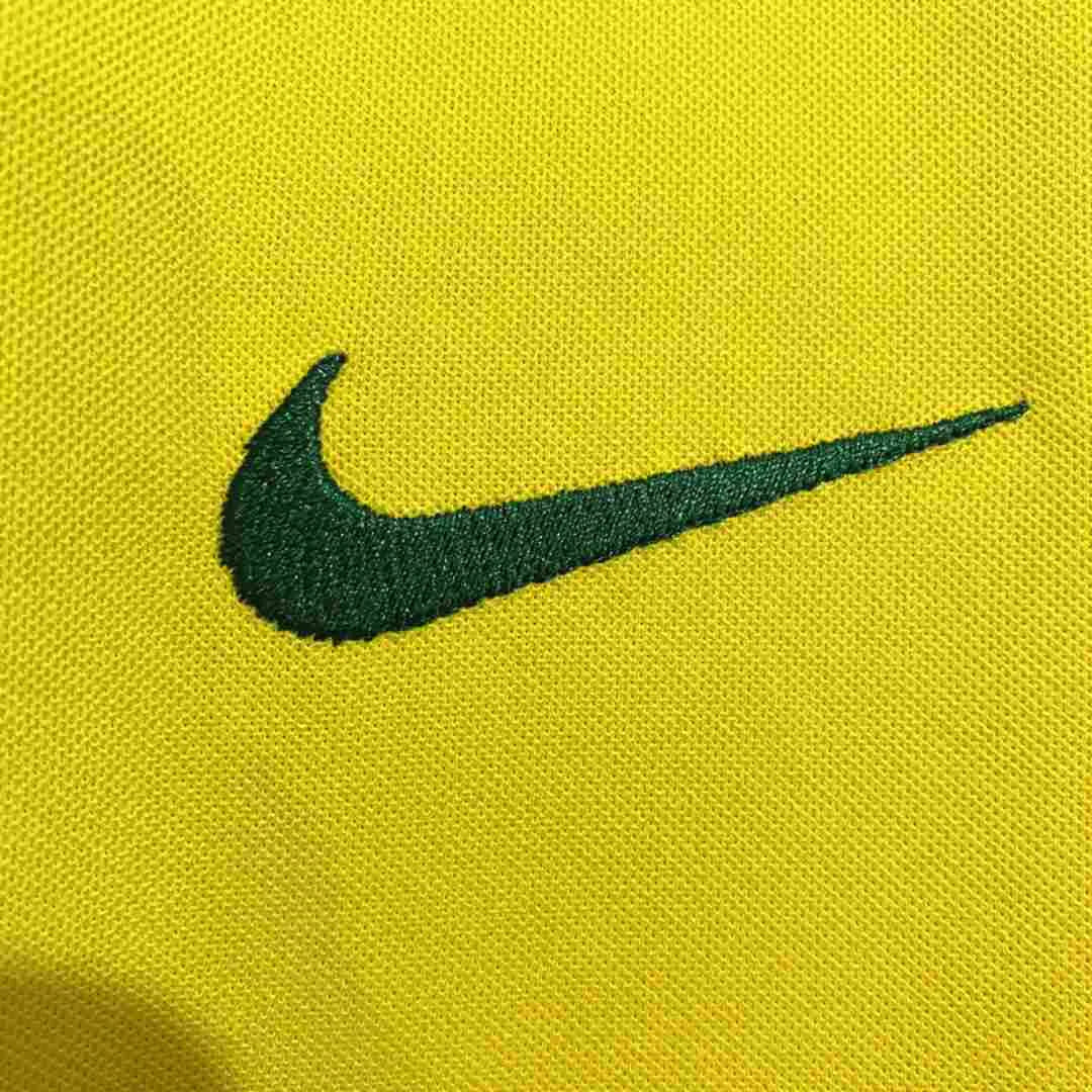 Camisa Futebol Brasil Retrô I 2002 Torcedor Amarela Masculina