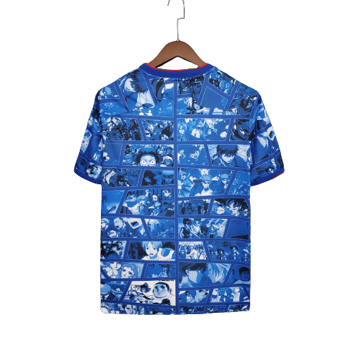 Camisa Futebol Japão Edição Anime Torcedor Azul Masculina