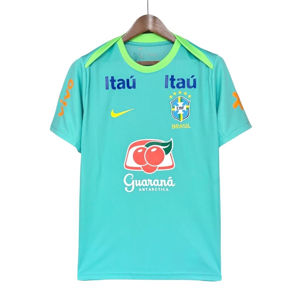 Camisa Seleção Brasileira Torcedor 2026 Treino Masculina Azul Turquesa
