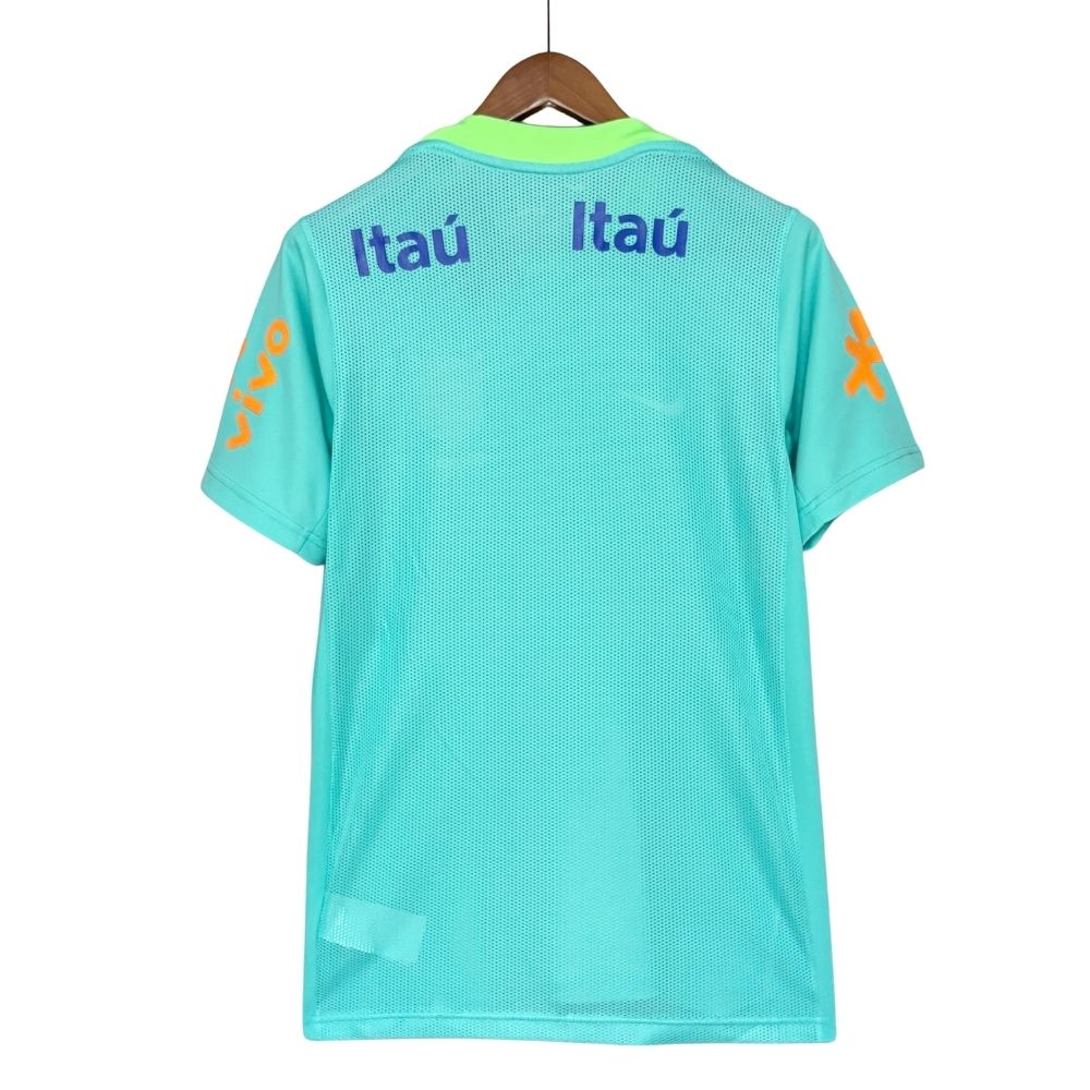 Camisa Seleção Brasileira Torcedor 2026 Treino Masculina Azul Turquesa