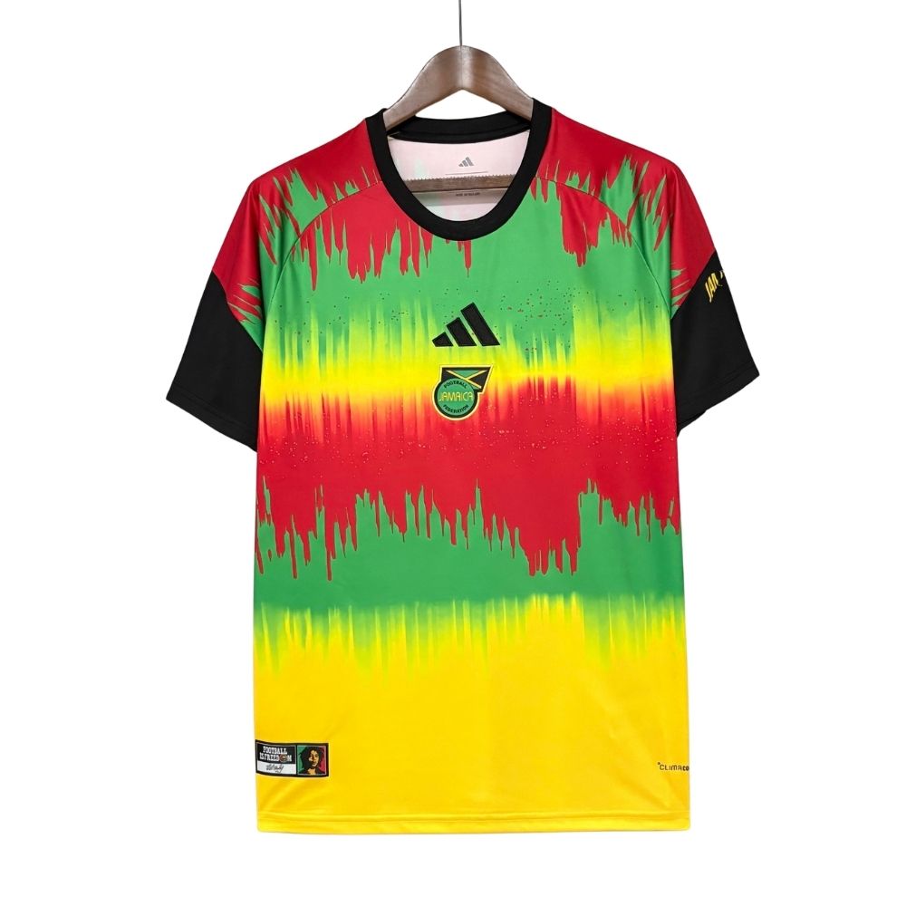 Camisa Seleção Jamaica Torcedor 2026 Adidas x Bob Marley Treino Masculina Amarelo
