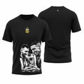 Camiseta All Sports Argentina Messi e Di Maria Copa de 2022 Preta Masculina