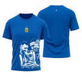 Camiseta All Sports Argentina Messi e Di Maria Copa de 2022 Azul Royal Masculina