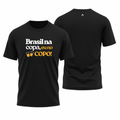 Camiseta All Sports Brasil na Copa do Mundo Eu No Copo Masculino Preto