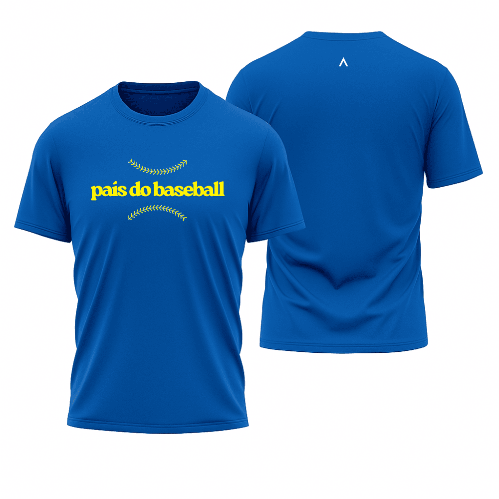 Camiseta All Sports Brasil Pais do Baseball Masculino Azul