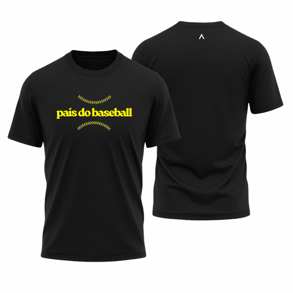 Camiseta All Sports Brasil Pais do Baseball Masculino Preto