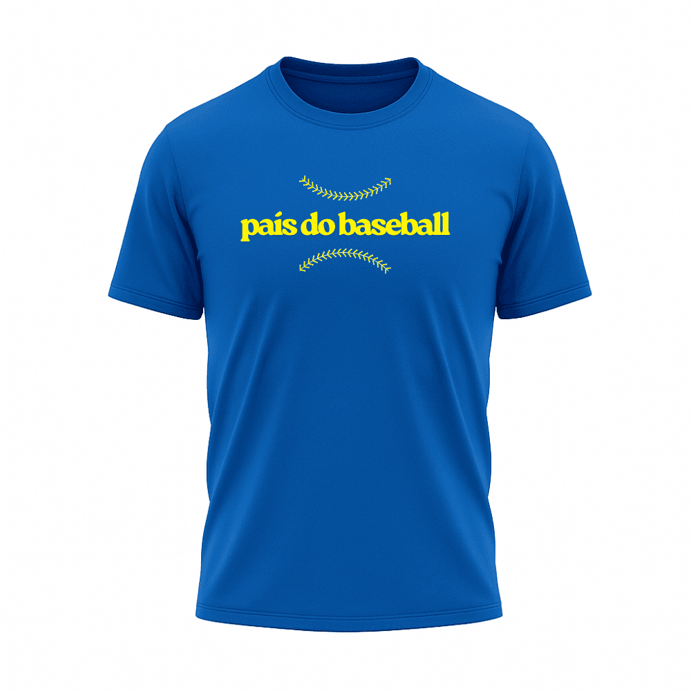 Camiseta All Sports Brasil Pais do Baseball Masculino Azul