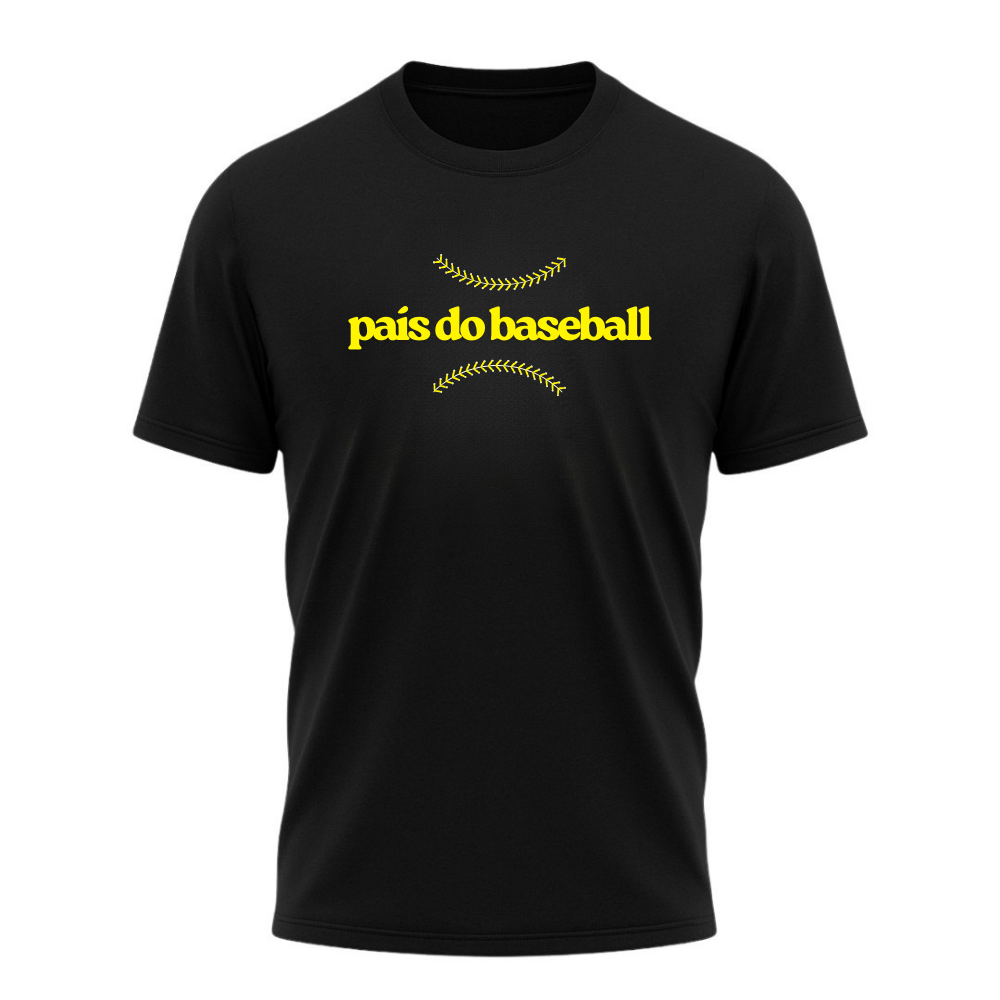 Camiseta All Sports Brasil Pais do Baseball Masculino Preto
