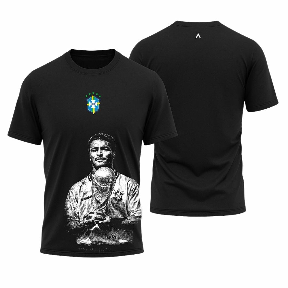 Camiseta All Sports Brasil Romário Copa de 1994 Preta Masculina