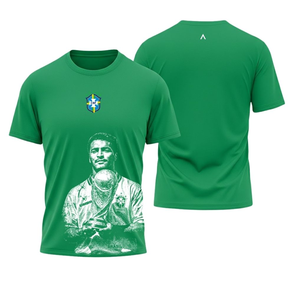 Camiseta All Sports Brasil Romário Copa de 1994 Verde Masculina
