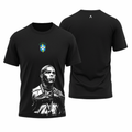 Camiseta All Sports Brasil Ronaldo Copa de 1998 Preta Masculina