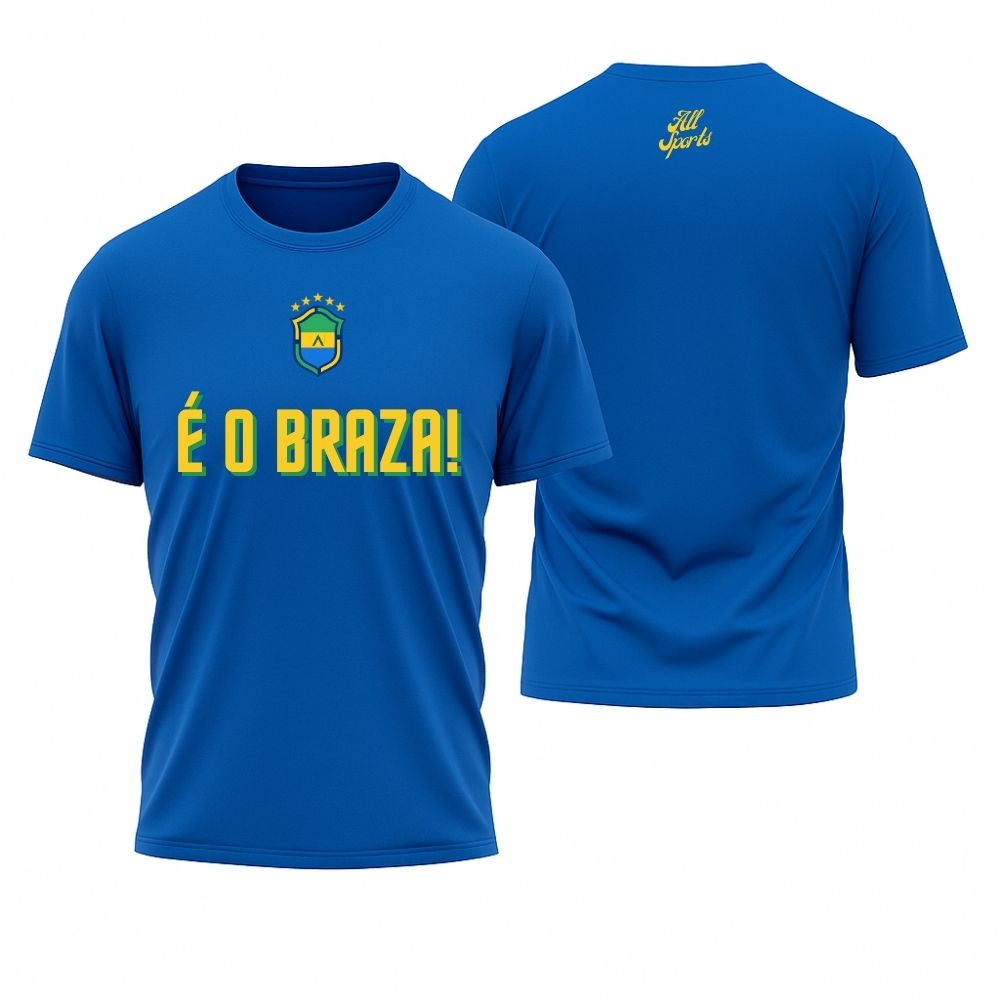 Camiseta All Sports Copa do Mundo 2026 É o Braza Azul Masculina