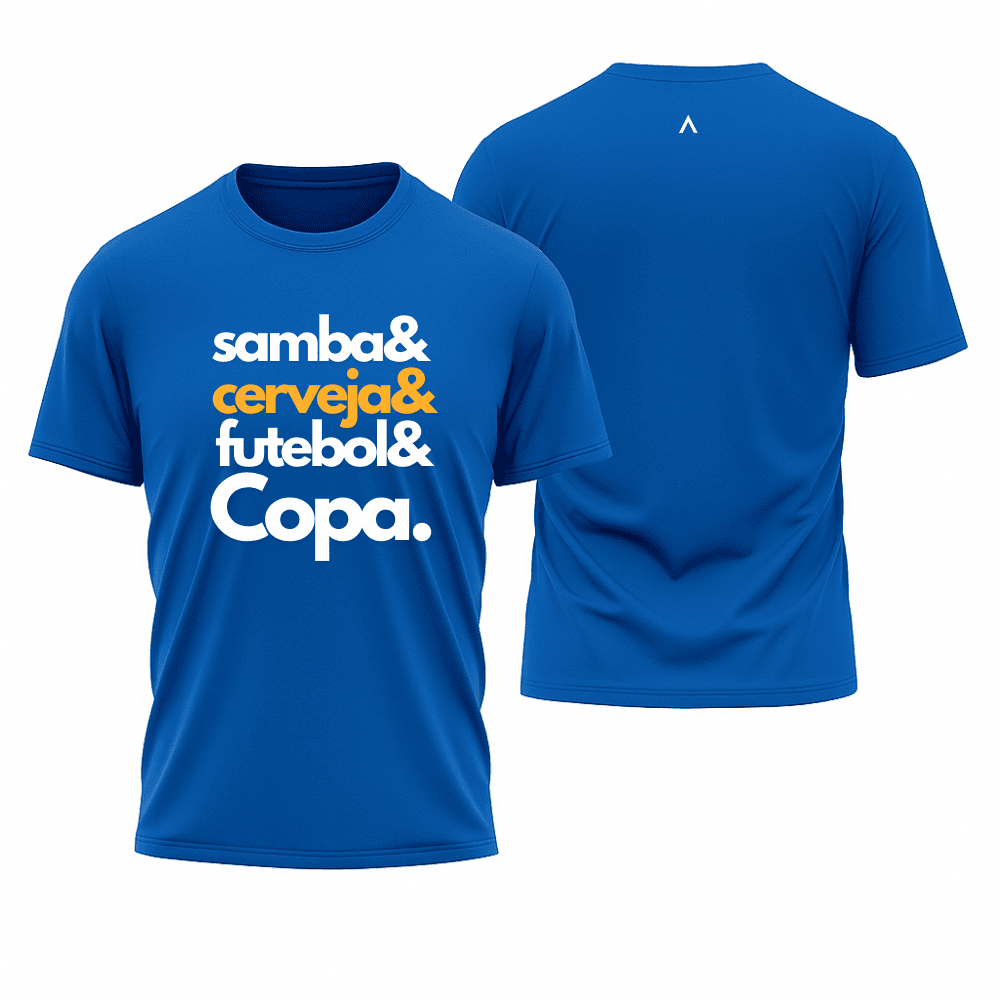Camiseta All Sports Copa do Mundo Formula da Felicidade Futebol Masculino Azul
