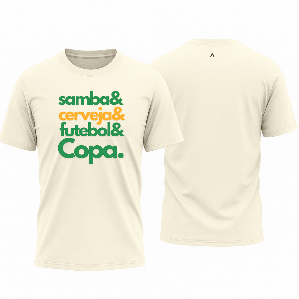 Camiseta All Sports Copa do Mundo Formula da Felicidade Futebol Masculino Off White
