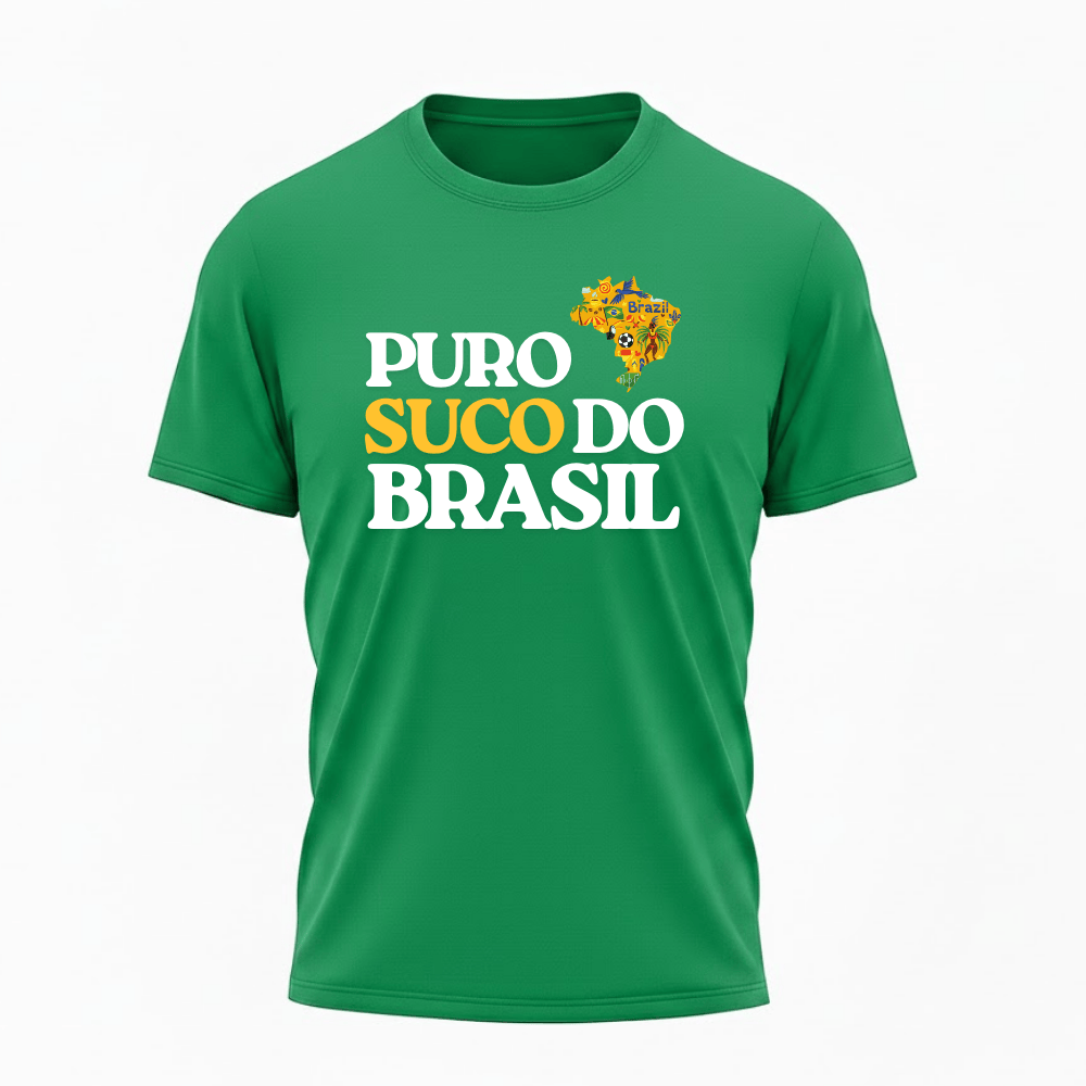 Camiseta All Sports Copa do Mundo Puro Suco do Brasil Verde Masculino