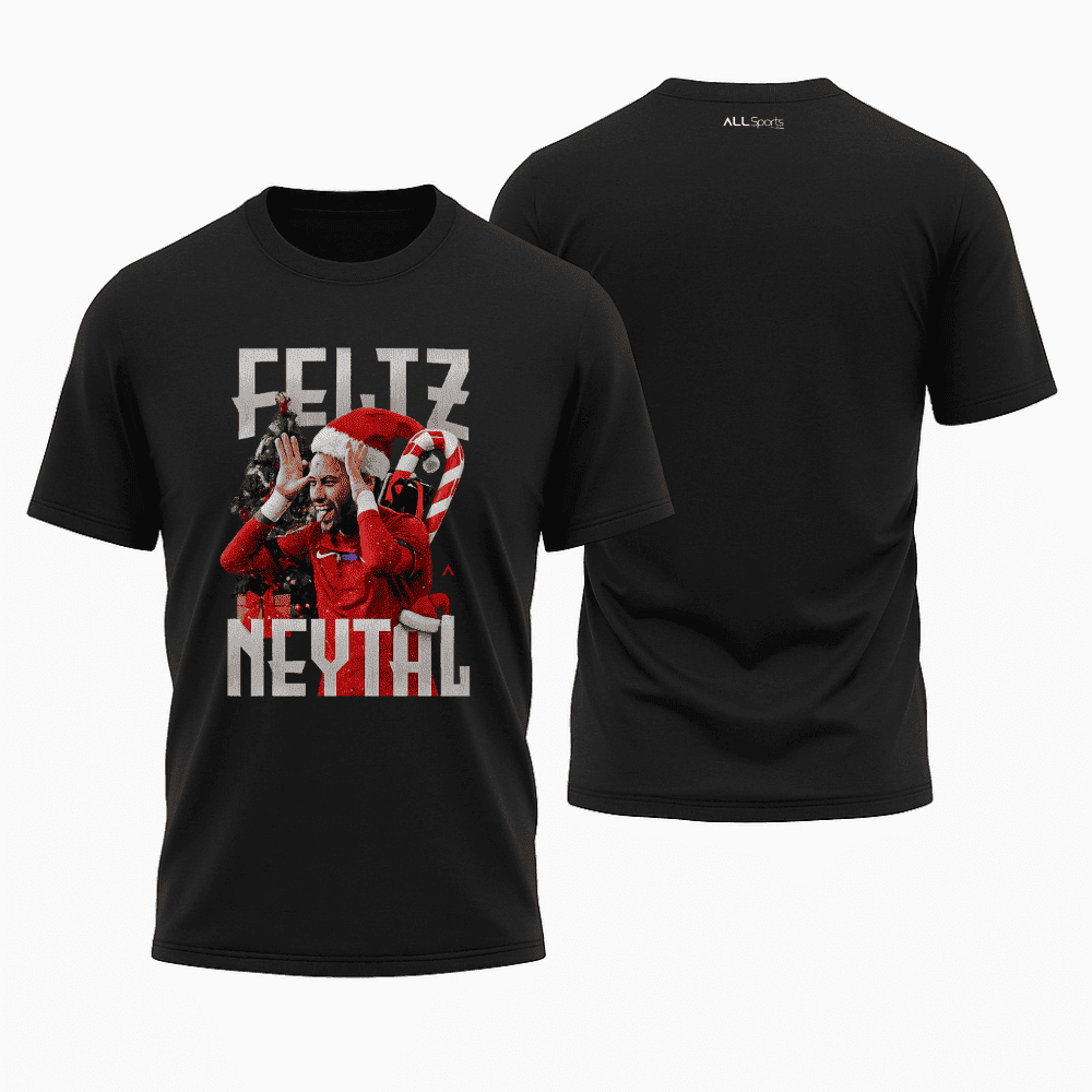 Camiseta All Sports Feliz NEYtal Masculina Preta Natal