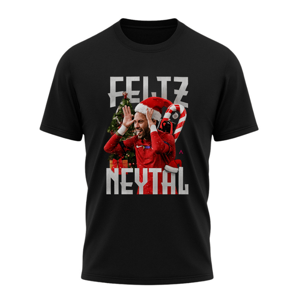 Camiseta All Sports Feliz NEYtal Masculina Preta Natal