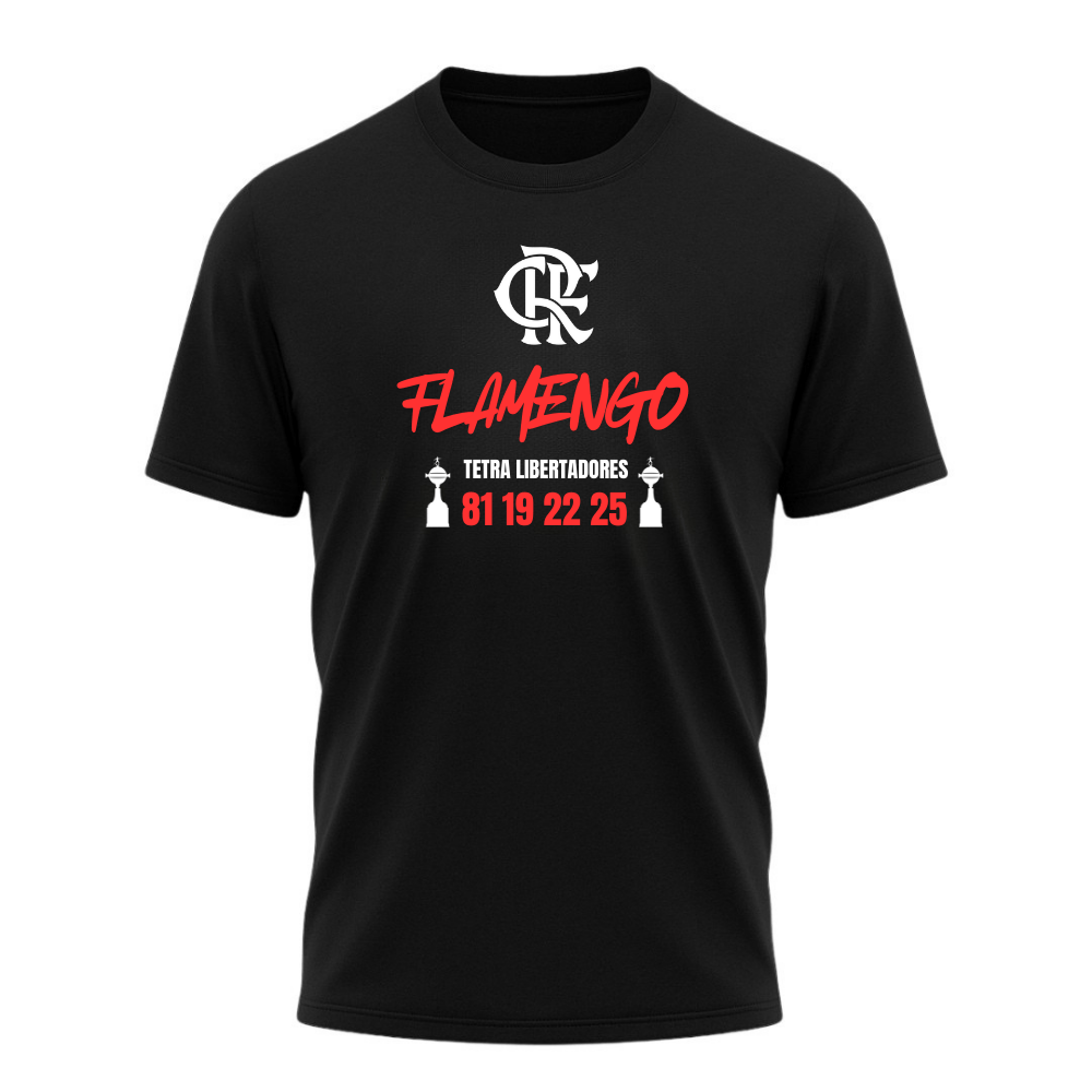 Camiseta All Sports Final Libertadores 2025 Flamengo Treta Masculino Preto