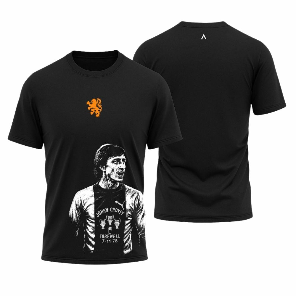 Camiseta All Sports Holanda Johan Cruyff Despedida 1978 Preta Masculina