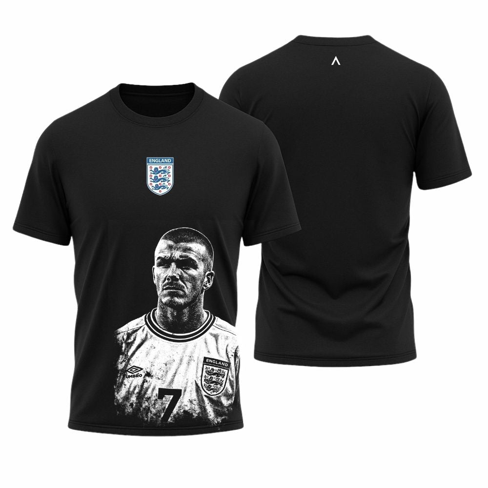Camiseta All Sports Inglaterra David Beckham Preta Masculina