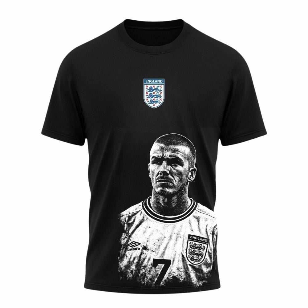 Camiseta All Sports Inglaterra David Beckham Preta Masculina