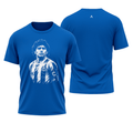 Camiseta All Sports Lendas do Futebol Maradona Argentina Masculina Azul Royal