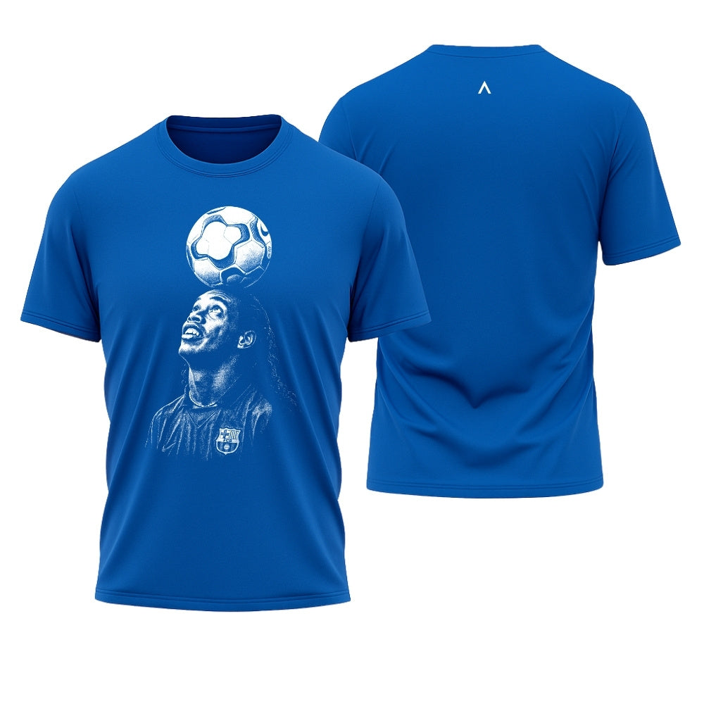 Camiseta All Sports Ronaldinho Barcelona Azul Royal Masculina