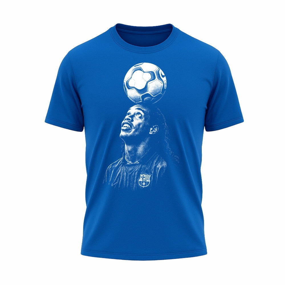 Camiseta All Sports Ronaldinho Barcelona Azul Royal Masculina
