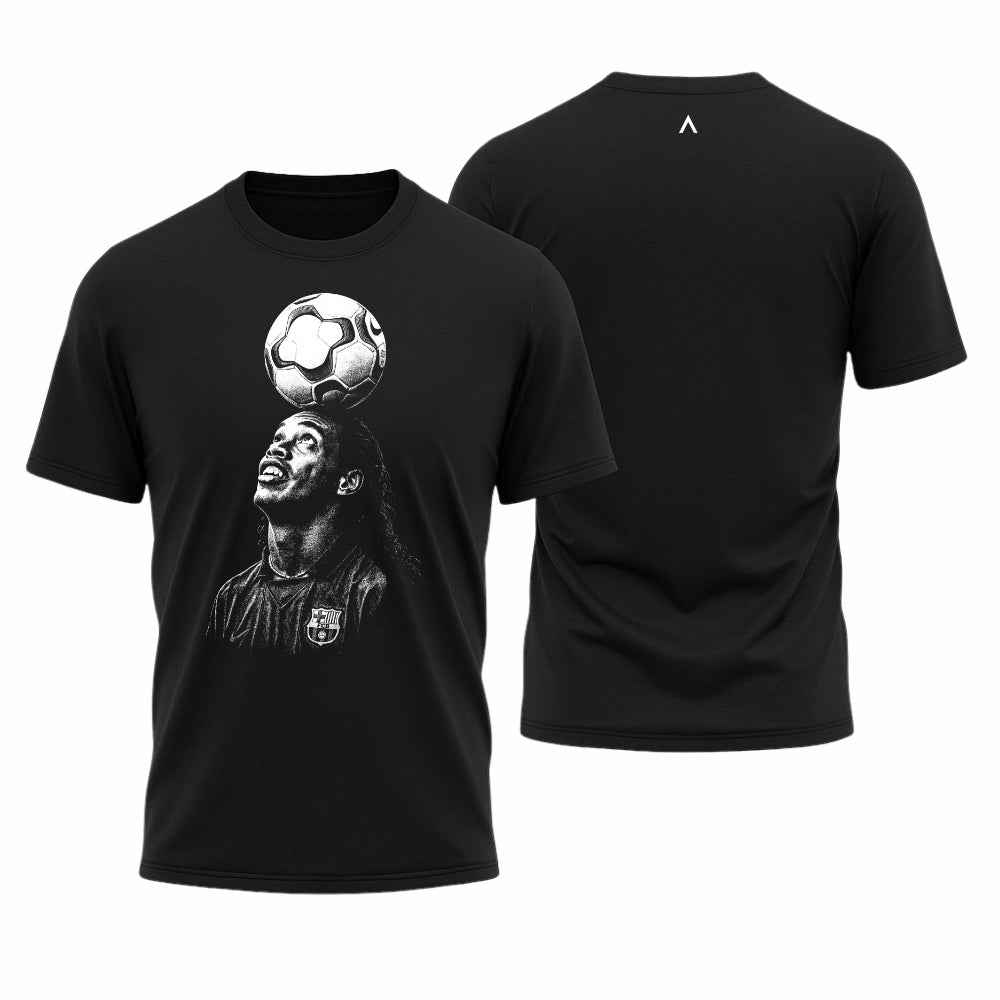 Camiseta All Sports Ronaldinho Barcelona Preta Masculina