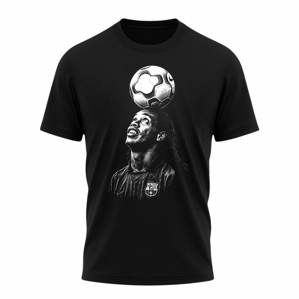Camiseta All Sports Ronaldinho Barcelona Preta Masculina