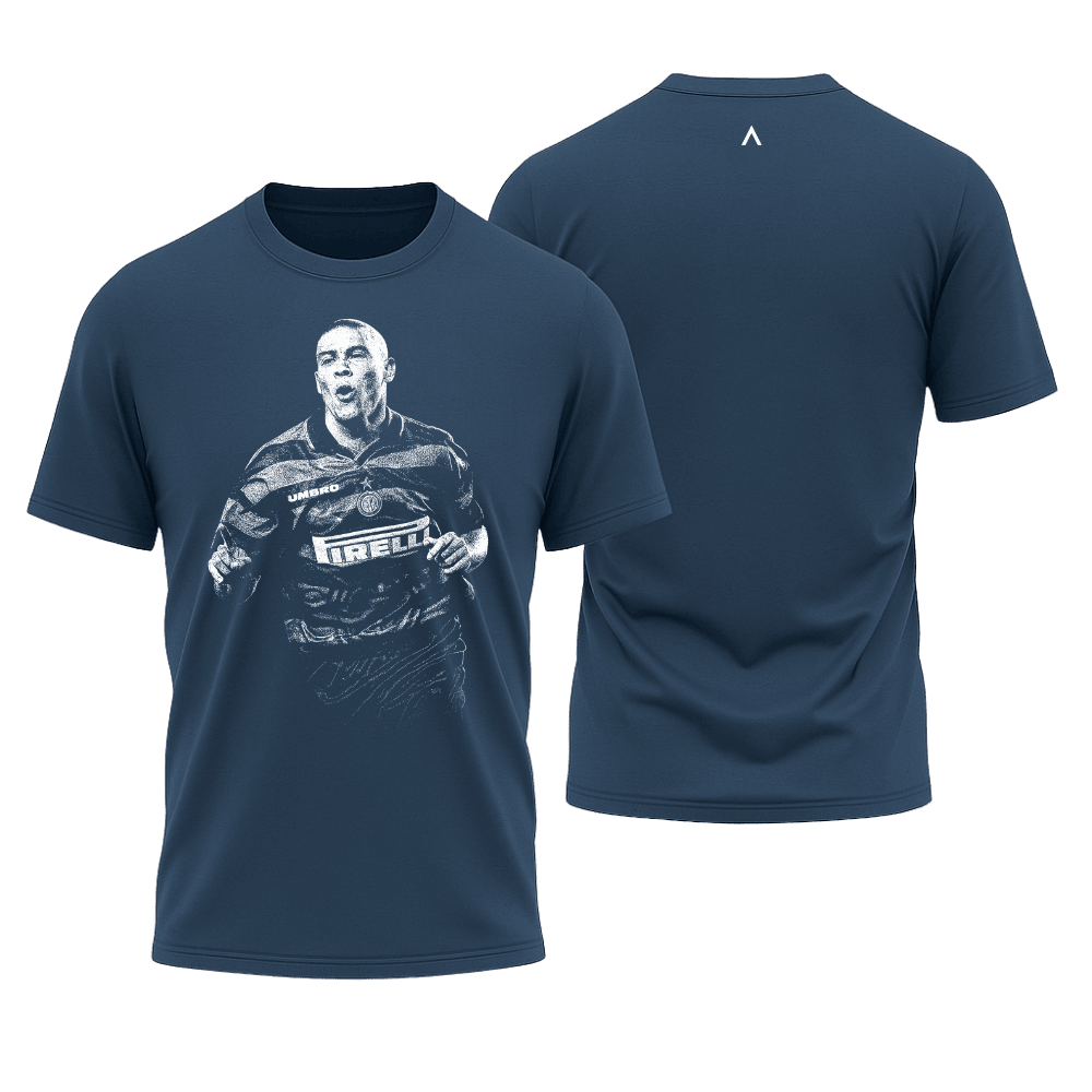 Camiseta All Sports Ronaldo Inter de Milao Masculina Azul Marinho