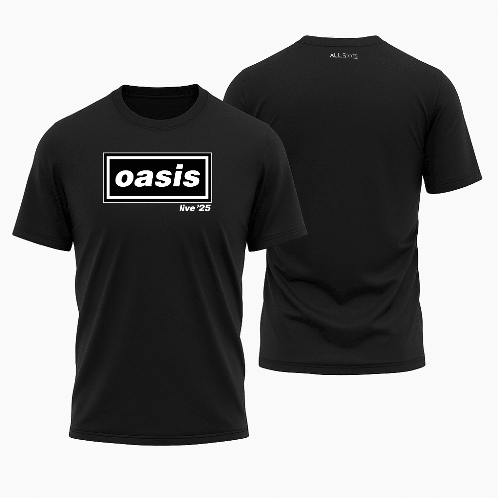 Camiseta All Sports Sounds Of The Game Oasis Live 25 Tour 2025 Preto