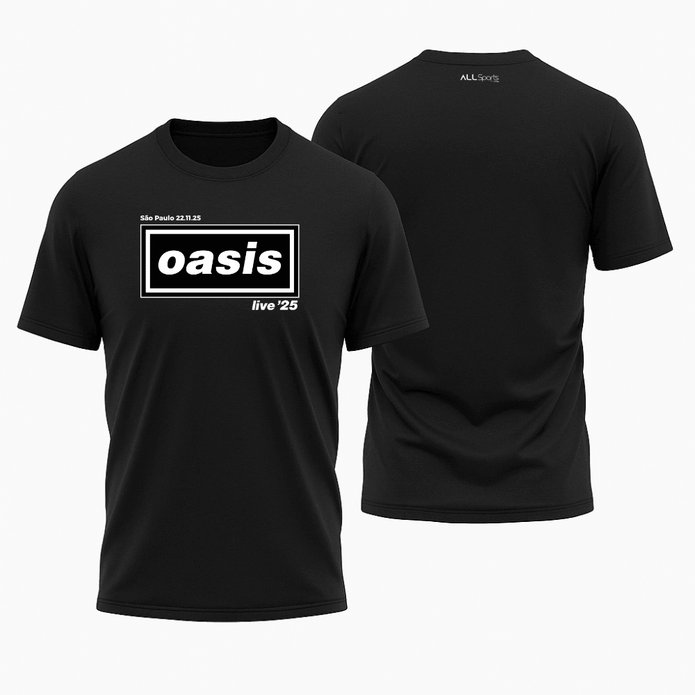 Camiseta All Sports Sounds Of The Game Oasis Live 25 Tour São Paulo 22.11.25 Preto