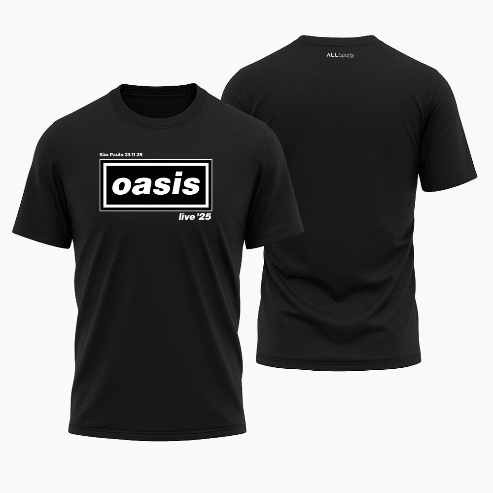 Camiseta All Sports Sounds Of The Game Oasis Live 25 Tour São Paulo 23.11.25 Preto