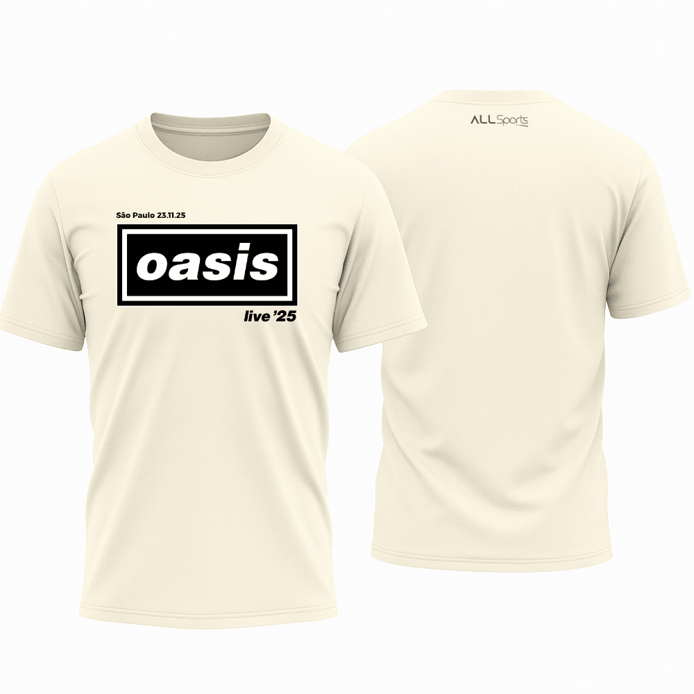 Camiseta All Sports Sounds Of The Game Oasis Live 25 Tour São Paulo 23.11.25 Off White
