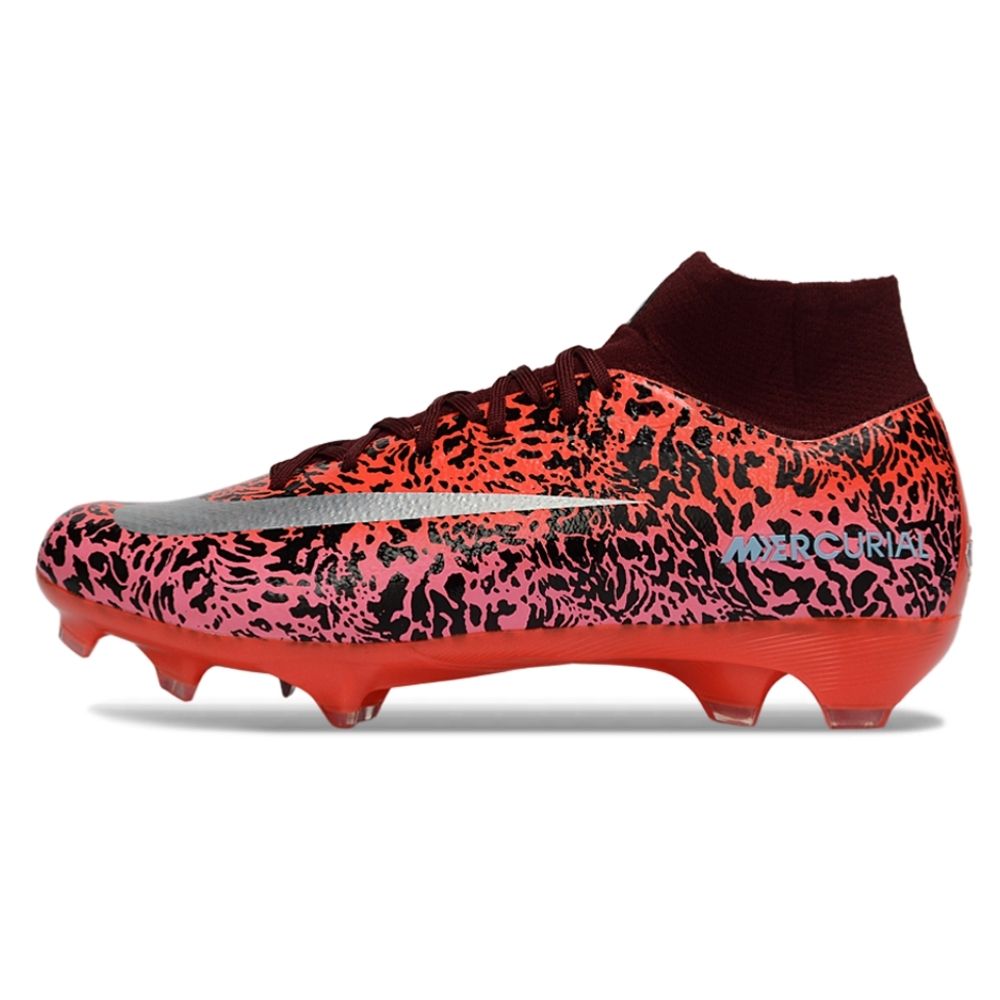 Chuteira de Campo Air Zoom Mercurial Vapor 15 Elite FG High Top Vermelho