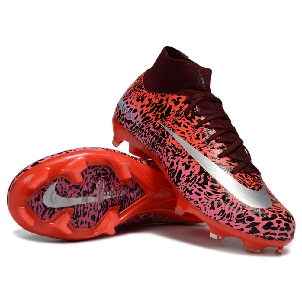 Chuteira de Campo Air Zoom Mercurial Vapor 15 Elite FG High Top Vermelho
