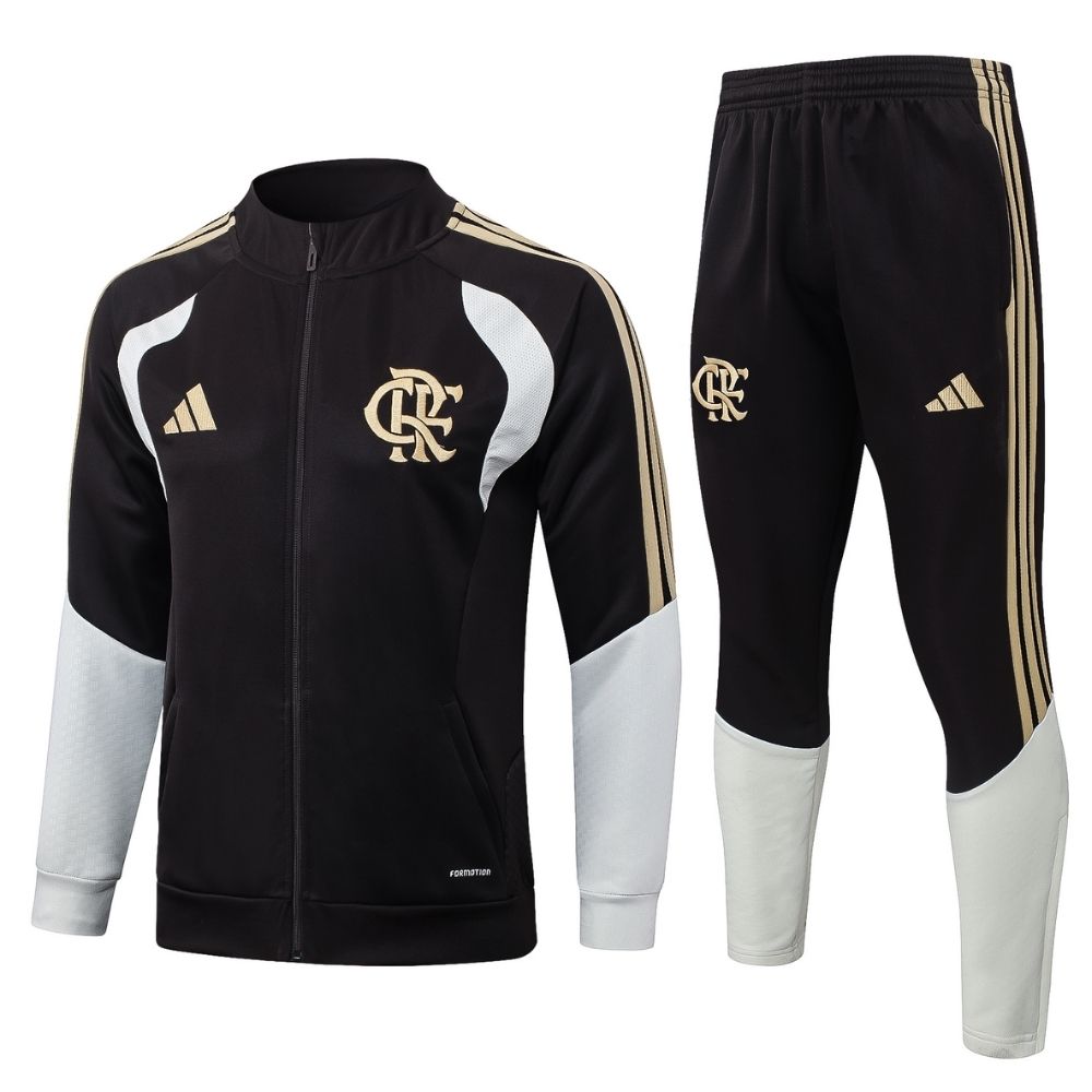 Conjunto Agasalho Flamengo Jaqueta e Calça Marrom 2026