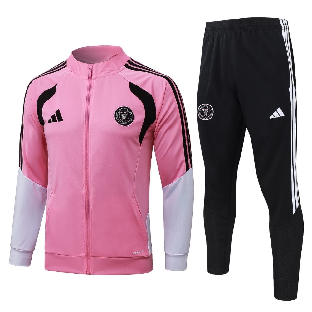 Conjunto Agasalho Inter de Miami Jaqueta e Calça Rosa e Preta 2026