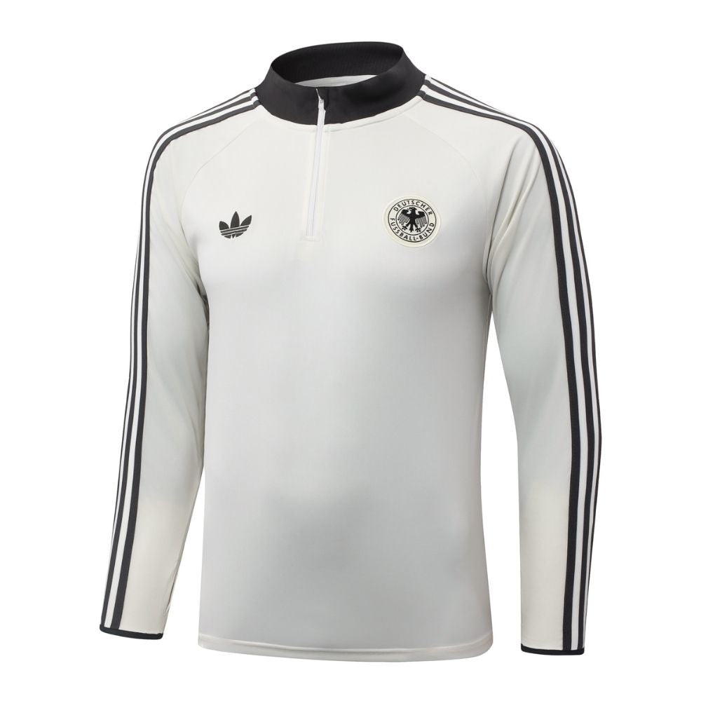 Conjunto Agasalho Seleção Alemanha Jaqueta e Calça Branco e Preto 2026