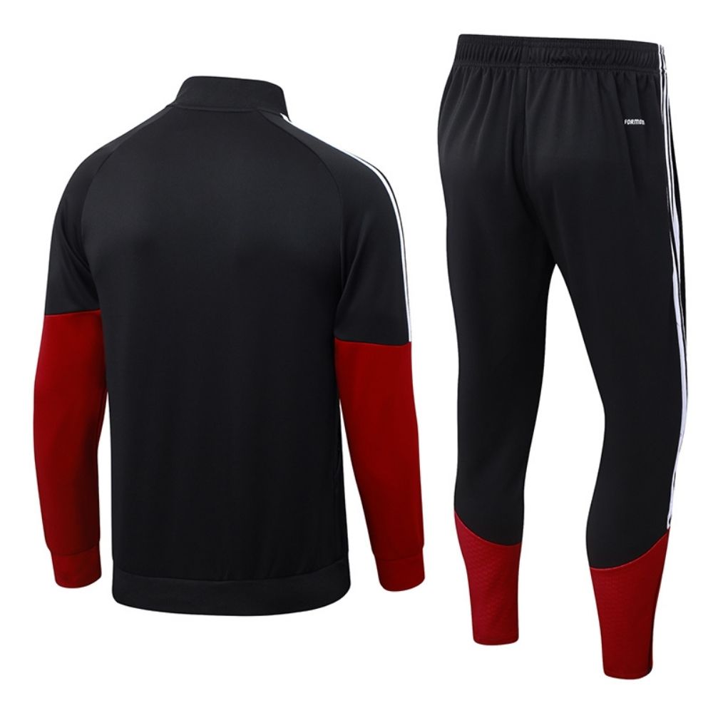 Conjunto Agasalho Seleção Alemanha Jaqueta e Calça Preto e Vermelho 2026