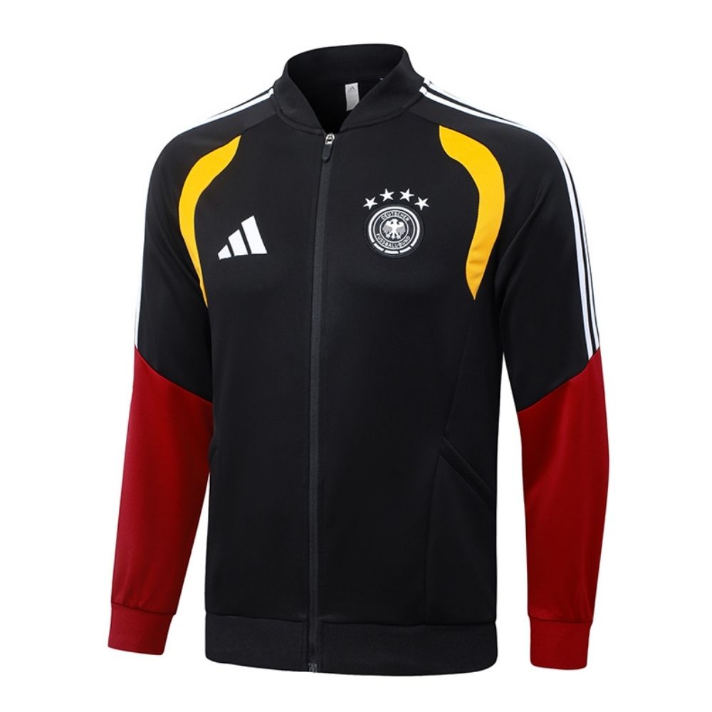 Conjunto Agasalho Seleção Alemanha Jaqueta e Calça Preto e Vermelho 2026