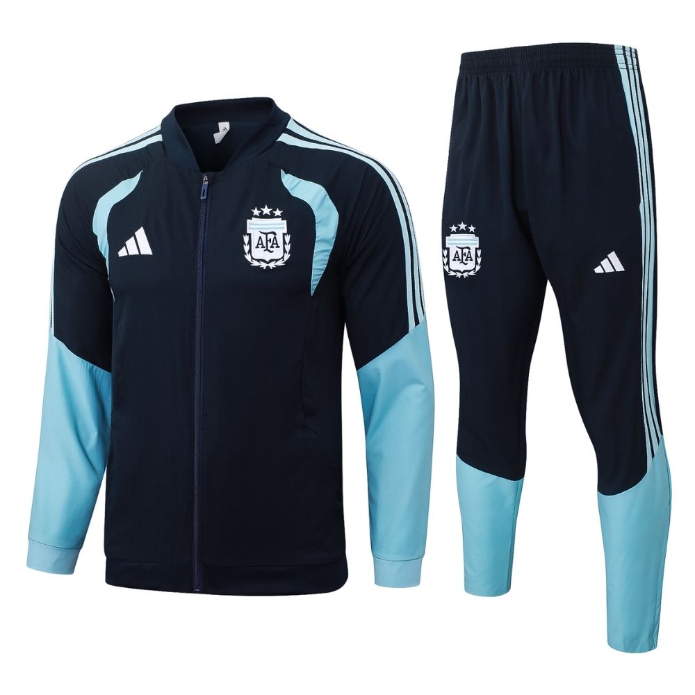 Conjunto Agasalho Seleção Argentina Jaqueta e Calça Azul Escuro 2026