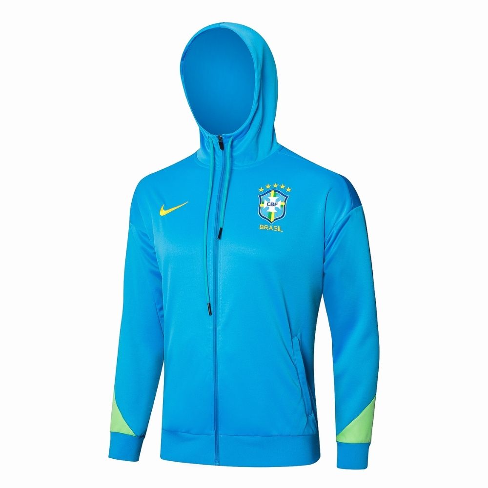 Conjunto Agasalho Seleção Brasil Jaqueta com Touca e Calça Azul 2026
