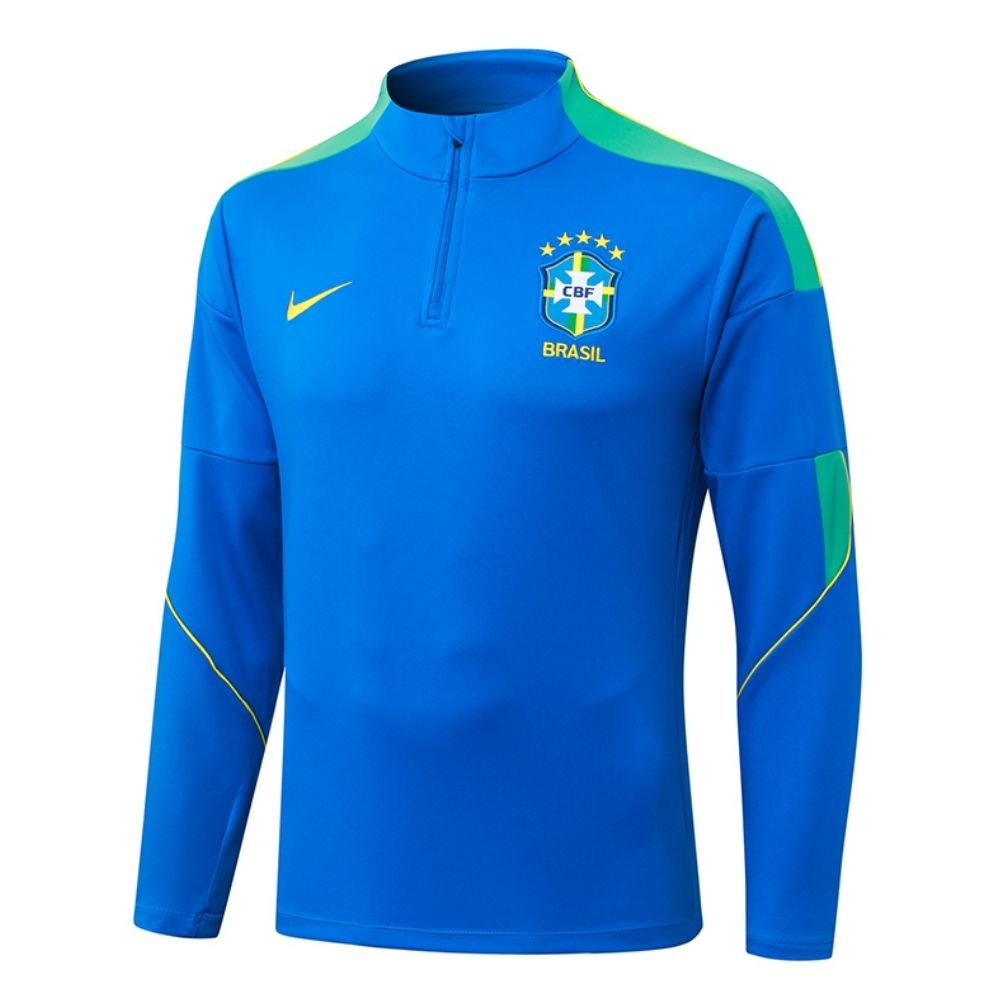 Conjunto Agasalho Seleção Brasil Jaqueta  e Calça Azul e Verde 2026