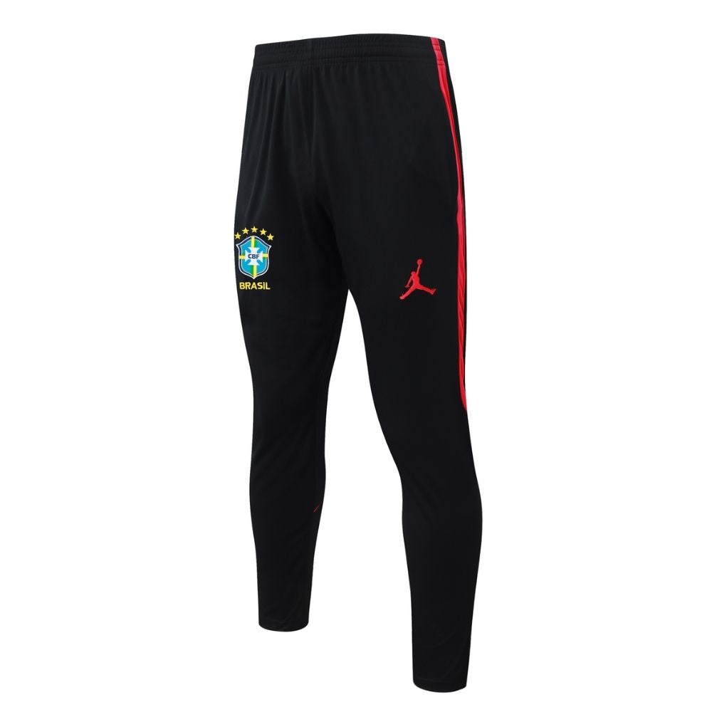 Conjunto Agasalho Seleção Brasil Jaqueta  e Calça Preta e Vermelha 2026