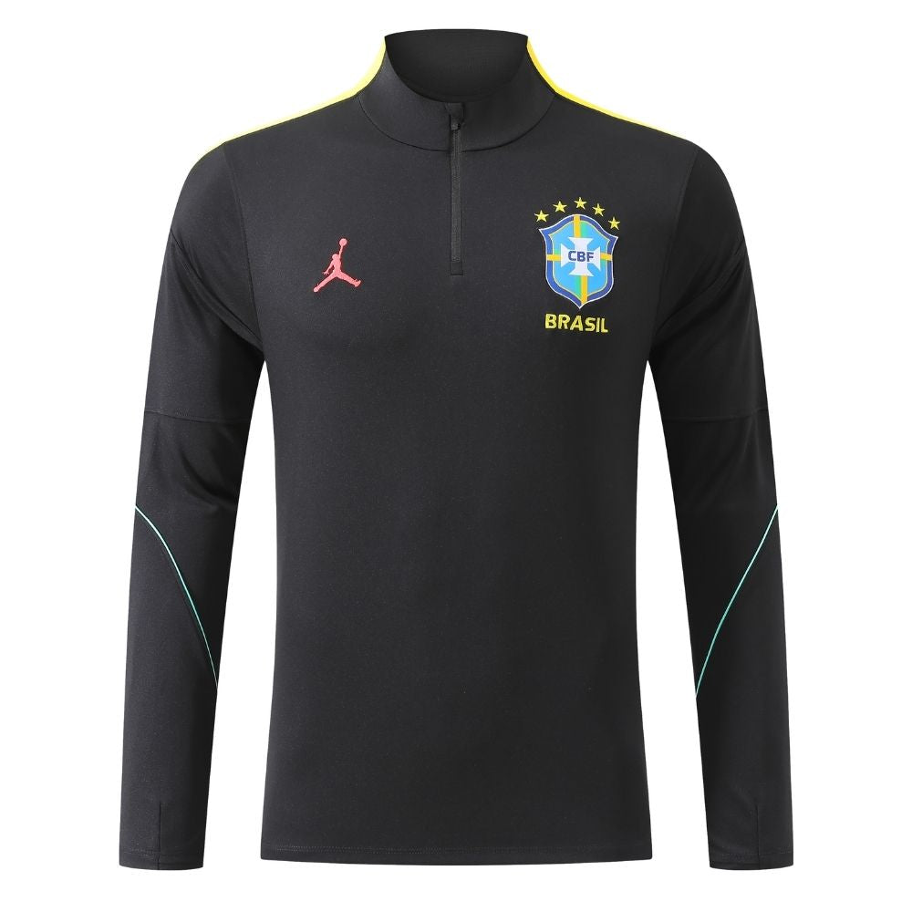 Conjunto Agasalho Seleção Brasileira Jaqueta e Calça Preta 2026
