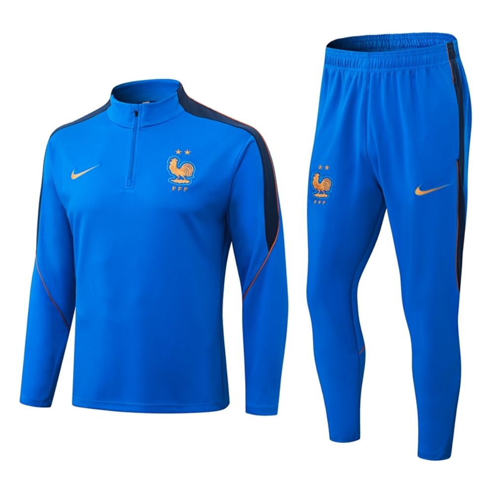 Conjunto Agasalho Seleção França Jaqueta e Calça Azul 2026