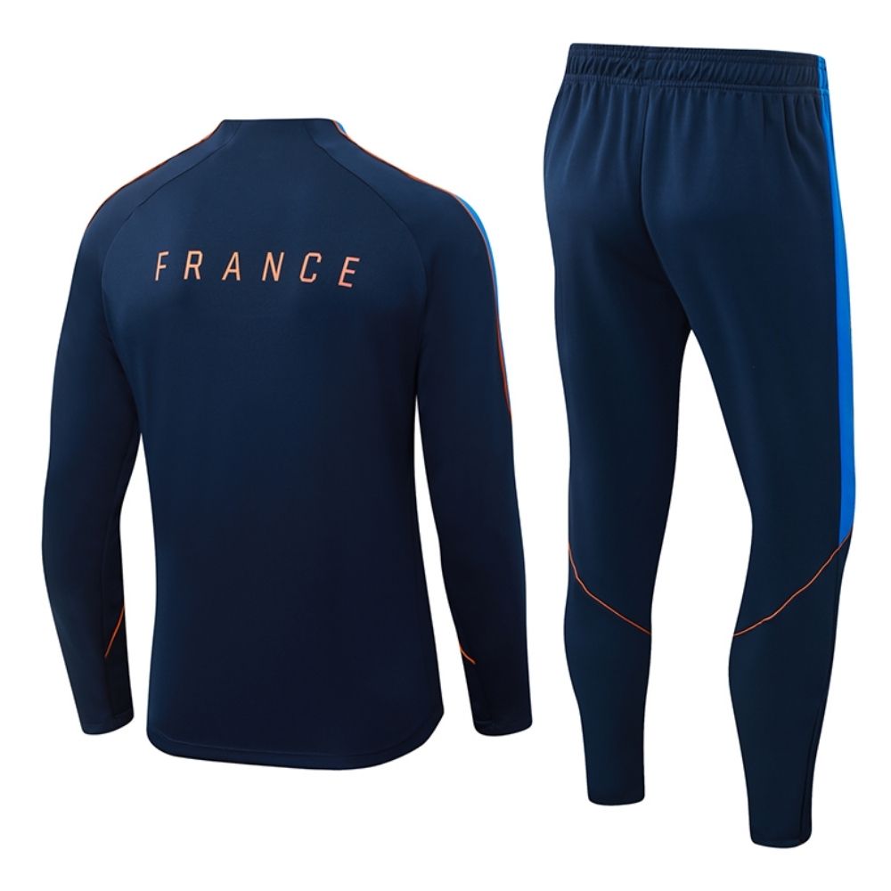 Conjunto Agasalho Seleção França Jaqueta e Calça Azul Escuro 2026
