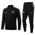 Conjunto Agasalho Seleção Holanda Jaqueta e Calça Preto 2026
